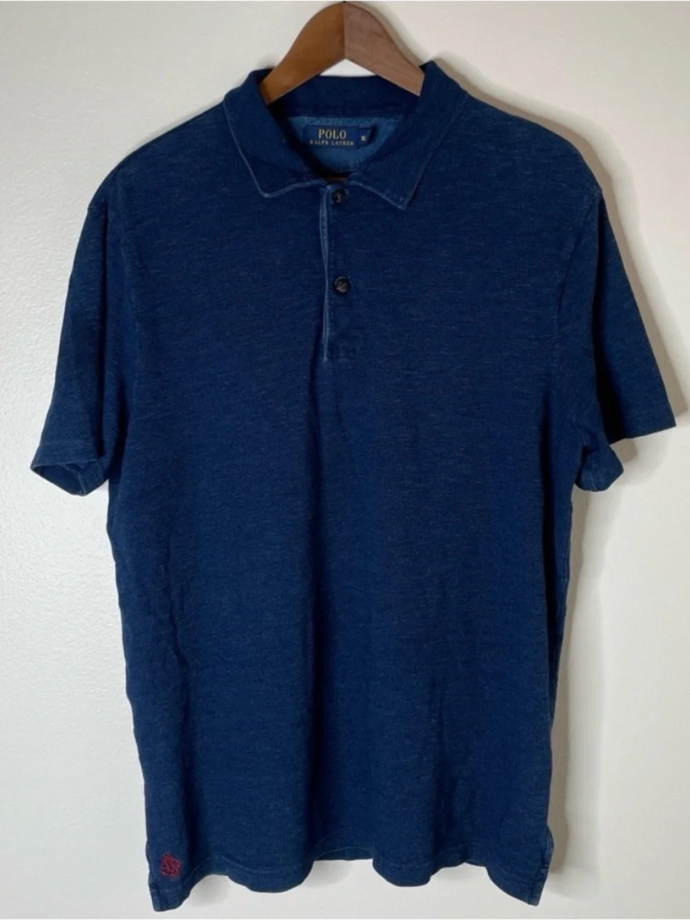 Polo Ralph Lauren Polo Shirt Mens XL Blue Button Down Cotton Nautical Preppy